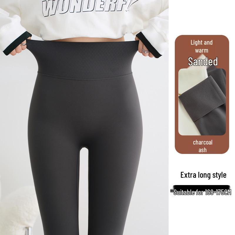 Plus-Size Fleece-Lined Shark Pants: High-Waisted, Thick, and Warm Yoga Leggings for Autumn/Winter 2025
