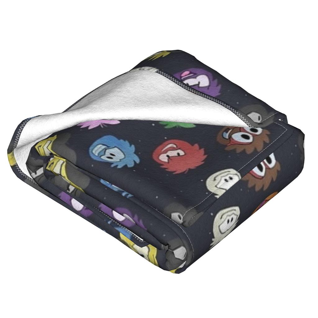 Club Penguin Puffles Pattern  Blanket  Flannel Awesome Soft Throw Blanket for Coverlet All Season,