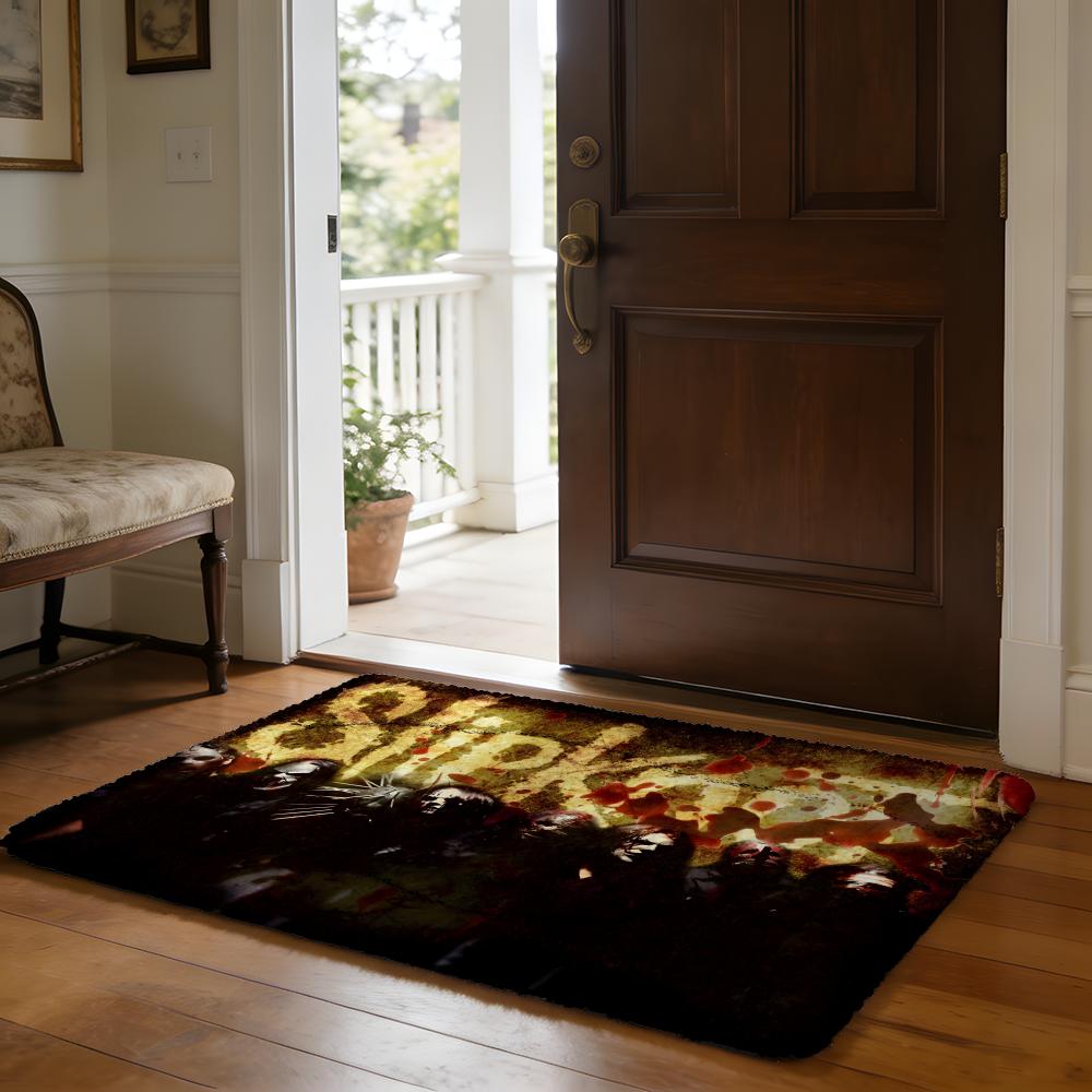 Band SslipknotS Classic Popular Long Floor Mat Soft Flannel Absorbent Mat Non-Slip Rug Home Bedroom Bathroom