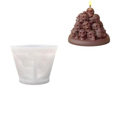 Skull/Pumpkin Shape Silicone Baking Mold Candle Moulds for Chocolate Crafts Halloween Party Supplies Dishwasher Safe
