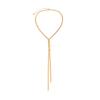 Hip-Hop Metal Wind Snake Bone Chain Necklace, Trendy Geometric Long Woven Collarbone Necklace