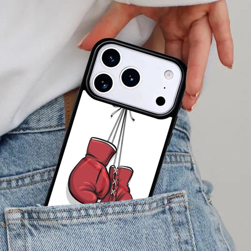 

Boxing Gloves Phone Case for iPhone 16e 15 14 13 12 17 Pro Max Plus Air 17pro Cover Coque iPhone 14 Pro
