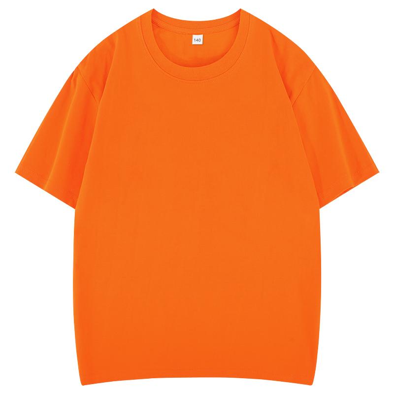 2026 Hot Sale Kids 100% Cotton Solid Color Round Neck T-Shirt - Soft & Comfy Basic Tee KXINKIDT