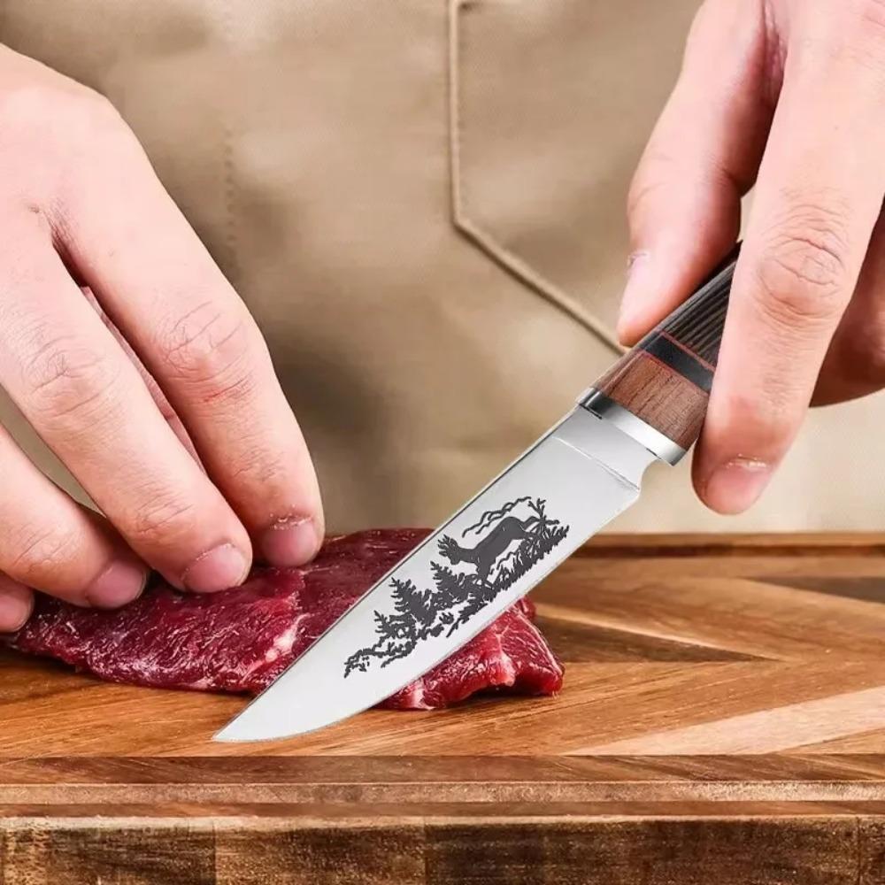 Küchenmesser Ausbeinmesser Metzgermesser Holzgriff Edelstahl Hackmesser Handgefertigt Geschmiedet Kochmesser Kochwerkzeuge Obstmesser