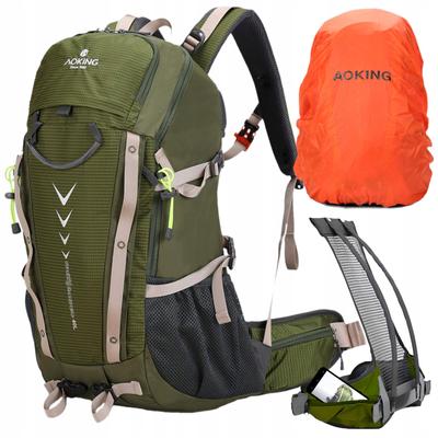 AOKING Adventure 43l Travel Backpack, Divisible Compartment, for Airplanes, Green