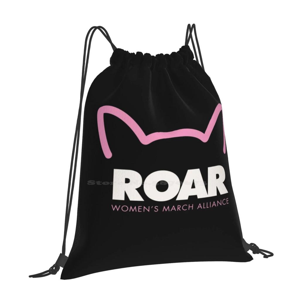 Pink Pussy Roar-Women's March Alliance Bag Backpack For Men Women Girls Teenage Womens March Pussy Hat