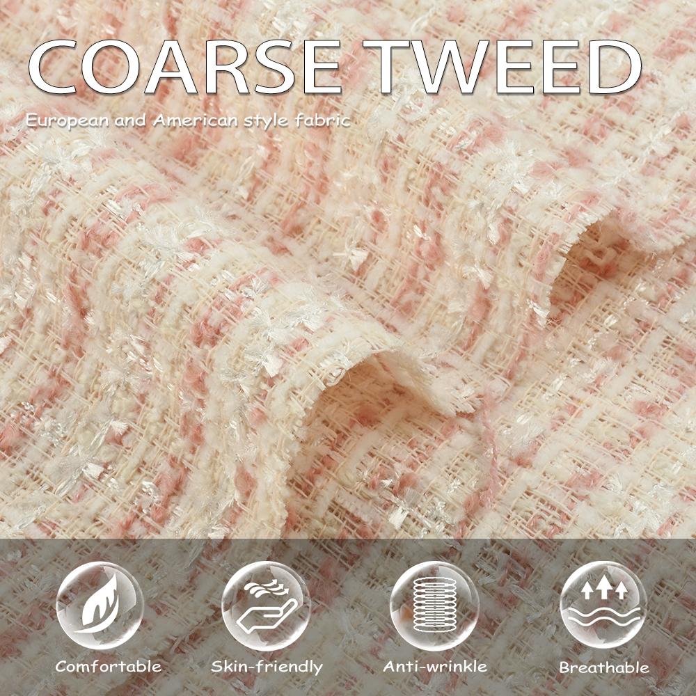 Special Yarn Heavy Tweed Fabric Is Highly Suitable for Making Coat Collar Throw Pillows and It Is Abundantly Stocked