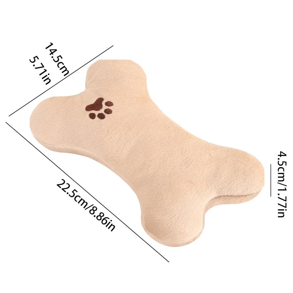 Oreiller pour Animal de Compagnie Jouet à Mâcher Forme d'Os Peluche Jouet Chien Chat Non Toxique Doux Résistant aux Morsures Oreiller Jouet Pour Chiots Chatons Fournitures pour Animaux