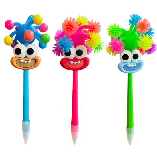 Cute Cartoon Pens Kids Big Mouth Figure Ballpoint Pen Assorted Colors Rollerball Pen Fun Gift for Boys Girls Birthdays And Festive Parties