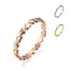 3mm Stainless Steel Heart Eternity Ring Wedding Band for Women Girl Size 5-11