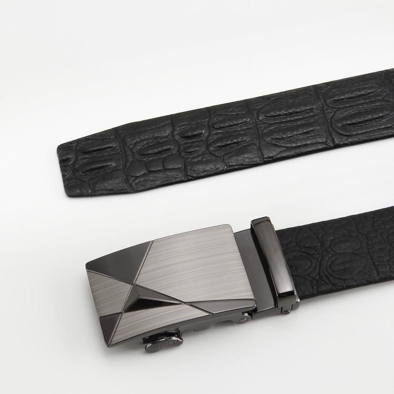 

Мужской ремень из натуральной кожи, двусторонний, из коровьей кожи верхнего слоя, деловой, повседневный, с автоматической пряжкой 110-130cm