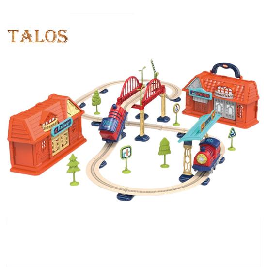 

1 комплект для строительства железной дороги для детей, мальчиков и девочек, развивающая игрушка для строительства железной дороги, детская пластиковая игрушка для сборки железной дороги STEM B