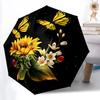 1pc Butterfly Sunflower Bouquet Automatic Folding Umbrella Durable Iron Frame,All Seasons Home Travel Outdoor Multifunctional Umbrella Yy251115193
