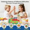 Wooden Montessori PuzzleToys Mosaic Color Shapes Sensory Game  Early Educational Toy  Jigsaw Pattern Blocks for Toddler's Gifts