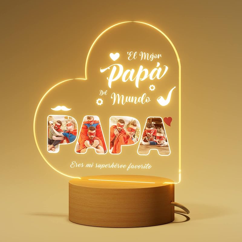 Bemaystar Personalized Mothers-Day Gift: Acrylic LED Night Light with Picture, Gifts for Mom, Stepmom, Mother In Law