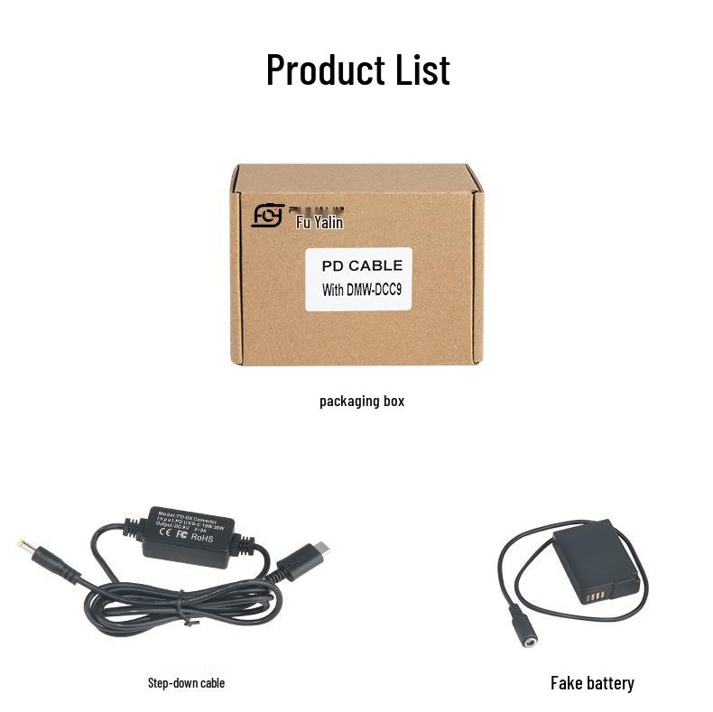 DCC9 PD/Type-C Adapter for DMC-GF2K, G3, GX1, GF2CK, G3K with BLD10 Battery Compatibility