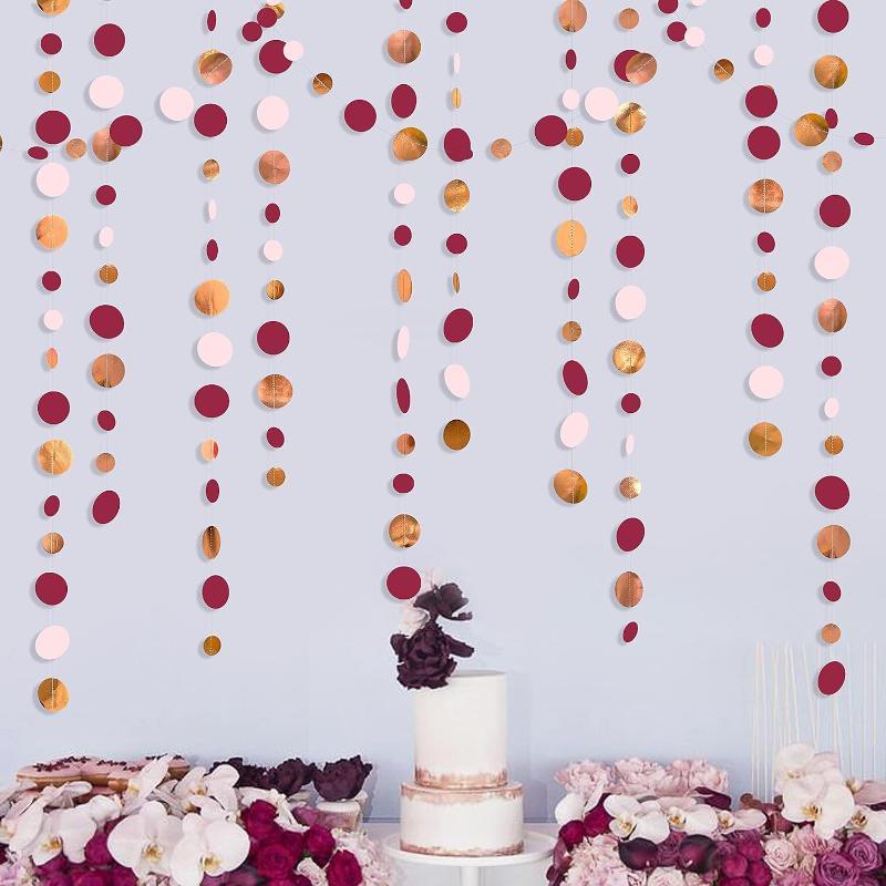 New Paper Circle Garland Banner Round Dots Colorful Colorful Dot Garland Hanging Party Garland Wedding Decorations