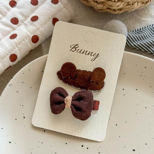 Autumn and Winter Lace Embroidery Bow Children's Hairpin Cute Girl Hair Ring Head Rope Girl Headdress Hair Accessories