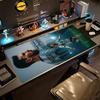Football Messi Customize Your Name Mouse Pad Desk Mat Desktop Mouse Pad Non-Slip Rubber Base Perfect Gift for Gamers