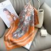 European and American classic cashew pattern silk scarf women's trend versatile scarf shawl imitation silk square scarf headscarf