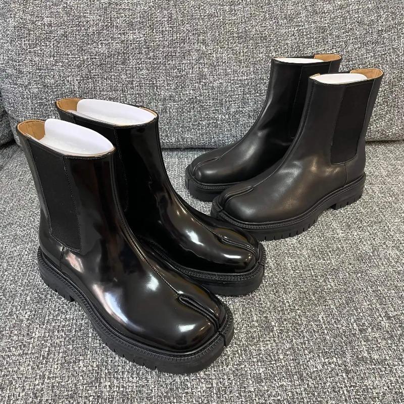 Fashion Luxury Women's All Genuine Leather Chelsea Boots Platform Thick Soled Cowhide Women's Short Boots