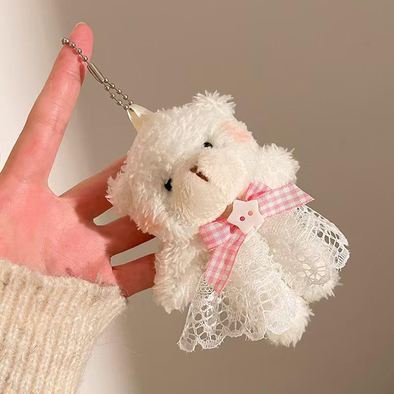 Creative Soft Teddy Bear Pendant Keychain - Plush Doll Bag Charm Accessory