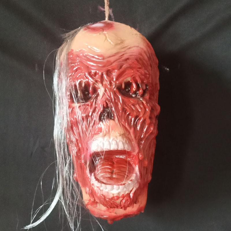 Hanging Ghostthemed Decor With Bloody Head For Halloween Party And Venue Haunted