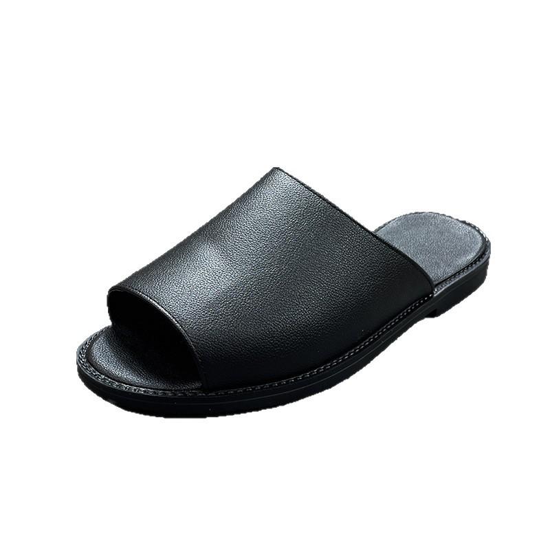 2025 new summer men's sandals Korean version of men's leather sandals breathable casual slippers sandals dual-purpose beach shoes tide