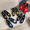 Fashion Women Flat Boat Shoes Fashion Suede Leather Embroidery Girl Slip-on Loafers
