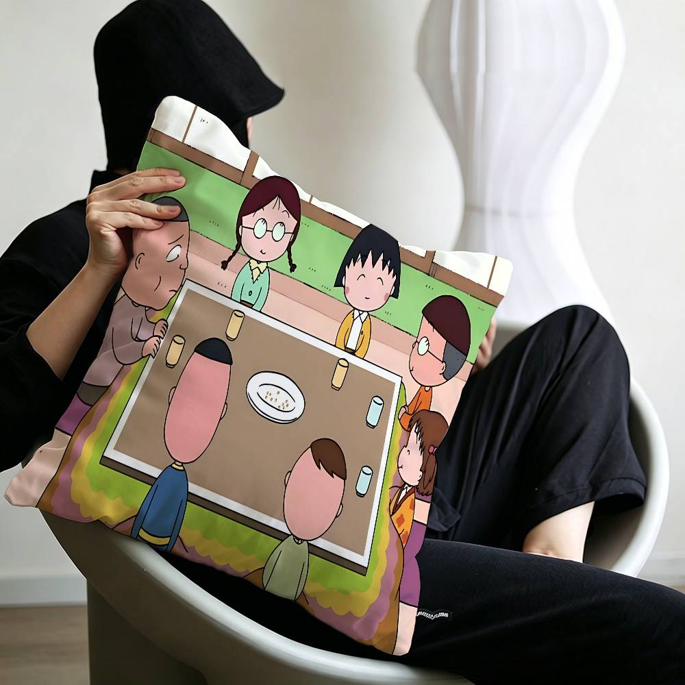 Catoon C-Chibi Maruko Chan Pillow Gift Home Office Decoration Bedroom Sofa Car Cushion Cover case 45x45