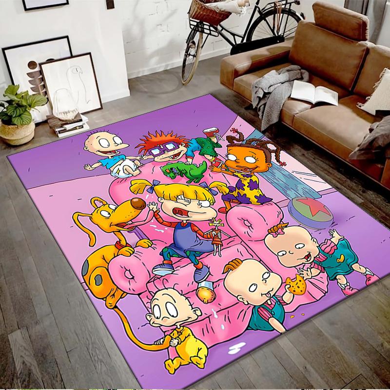 1pc Rugrats In Paris2 Design Printed Area Rug Carpet for Bedroom Living Room Home Decor Rugs Mat Non Slip Mat Rug for Bedside