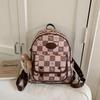 Schoolbag Backpack Korean Version Plaid Niche Design Backpack To Work Commuting Travel Large Capacity Women's Backpack