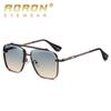 aoron Gradual Change Sunglasses Glasses Colorful Two-color Large Frame Sunglasses Fashion Metal Glasses