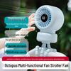 Rechargeable Mini Octopus Stroller Fan for Babies & Children - Portable, Outdoor Use