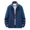 Men's Autumn and Winter Warm Fleece Cardigan Loose Plus Size Jacket Outdoor Warm Stand Collar Top