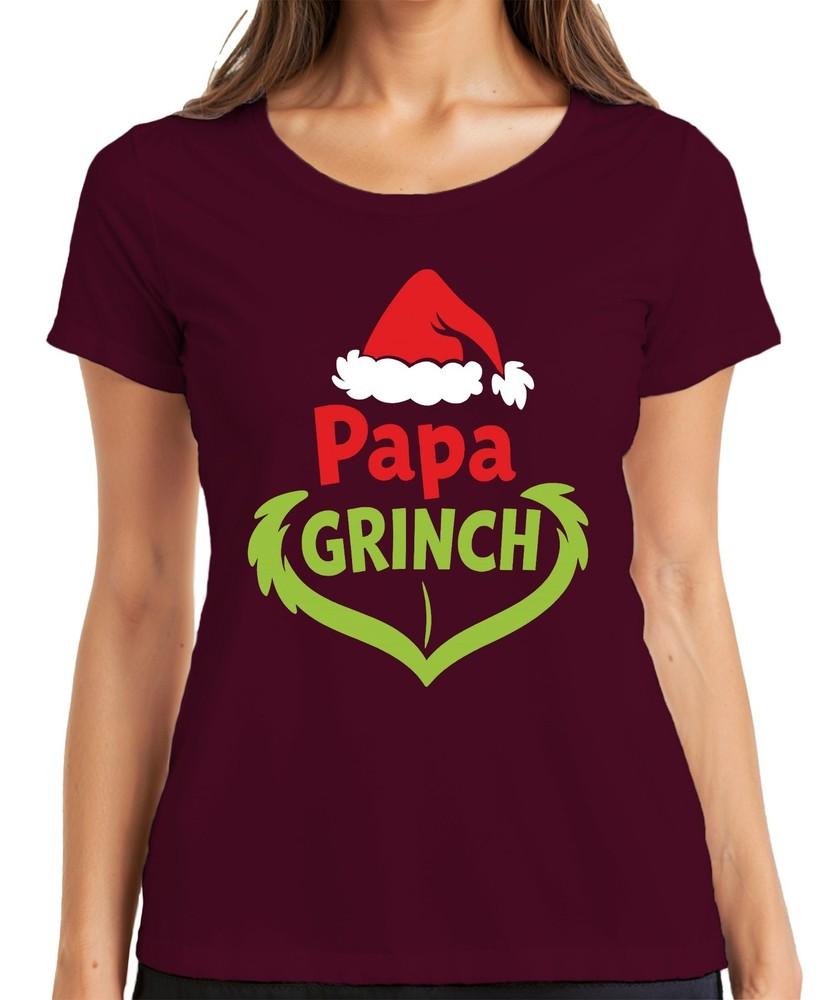 Dad Grinch Christmas Funny Xmas Gift Dad Gift Ladies Tshirt