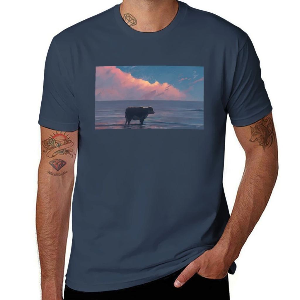 A Cow At The Sea Tshirt Sweat Resistant Workout Tee Shirt Tshirt