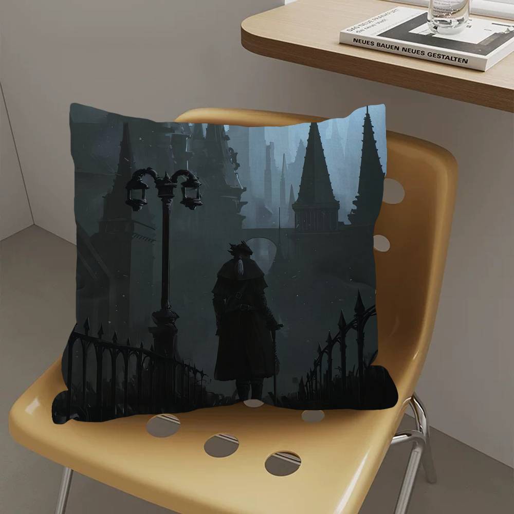 Bloodborne Classic Game Cushion Cover Inches Farmhouse Decor Home Throw Pillow Covers for Couch Decorations