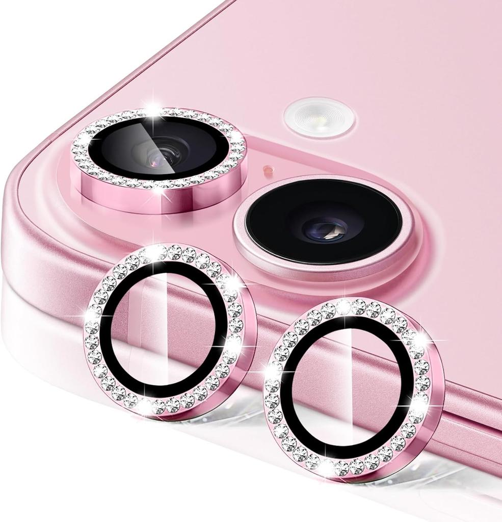 Třpytivý diamantový kryt chrániče objektivu fotoaparátu pro Iphone 17 Air 16 E 16E 16 Pro 15 Plus 14 Pro Max 13 12 Mini 11 17Pro Skleněný chránič Příslušenství