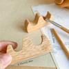3-Piece Set of Mountain-Shaped Painting Brush Holders, Solid Wood Pen Stand, Multifunctional Desktop Pen Rest, Simple and Durable Wooden 