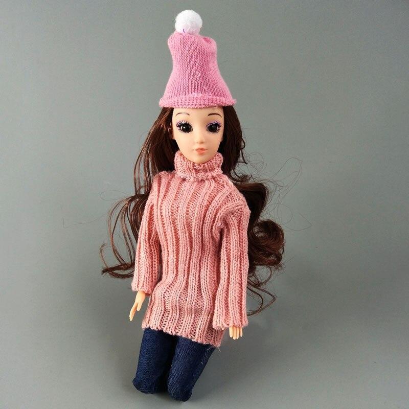 Knitted Woven Outfits Handmade Tops Clothes Sweater For Barbie Doll For 1:6 BJD Doll Gifts Kids Toy Dolls Accessories