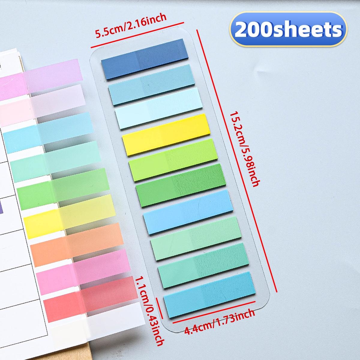 

200Pc Index Tabs Self Adhesive Page Markers Transparent Waterproof Sticky Notes Classify Files Flags planner Sticker белый