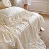 4pc Luxury French Double Bed Comforter Silky Spring Duvet Lyocell Bedding Set Cooling Blanket Summer Quilt Room Decor