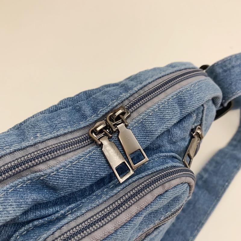 Denim Bag Women's Sports Shoulder Crossbody Bag Men's Mini Mobile Phone Bag