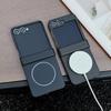Luxury For Magsafe Carbon Fiber Magnetic Phone Case For Samsung Galaxy Z Flip 8 7 6 5 Wireless Charging Ultra Thin Bumper Cove