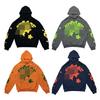 New Autumn Winter Star Letter Print Fleece Hoodie Men Women Unisex Loose Casual Streetwear Jackets