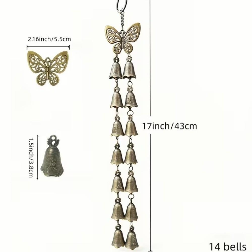 Vintage Hanging Wind Chime Country Style Metal Courtyard Bell Home Decor Retro Pendant  Wall