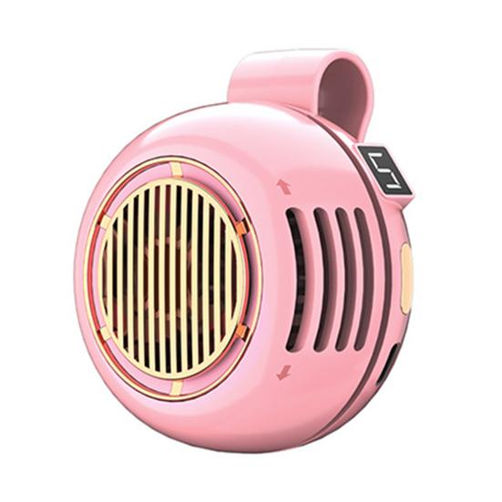 Přenosný klipový ventilátor, Nositelný osobní ventilátor, Mini tichý bezlopatkový ventilátor, Malý pásový ventilátor s 5 nastavitelnými rychlostmi, Dobíjecí chladicí ventilátor s otočným pohybem o 360° pro
