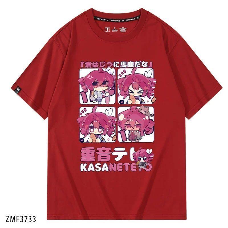2025 New Anime Kasane Teto Cosplay Cartoon Printed Short Sleeve TShirt Casual Tee Fashion Vintage Shirts Versatile In Summer