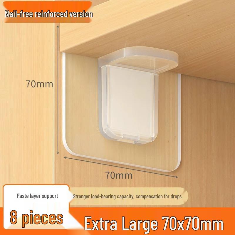 Triangular Cabinet Shelf Support Bracket – Punch-Free Fixing and Layering System